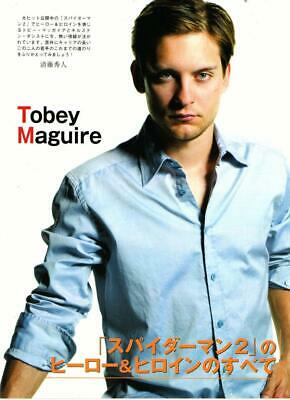 Tobey Maguire teen magazine pinup clipping Spiderman blue shirt Japan