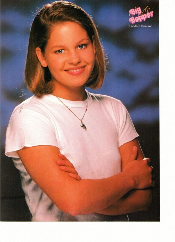 Candace Cameron white t shirt crossed arms Full House