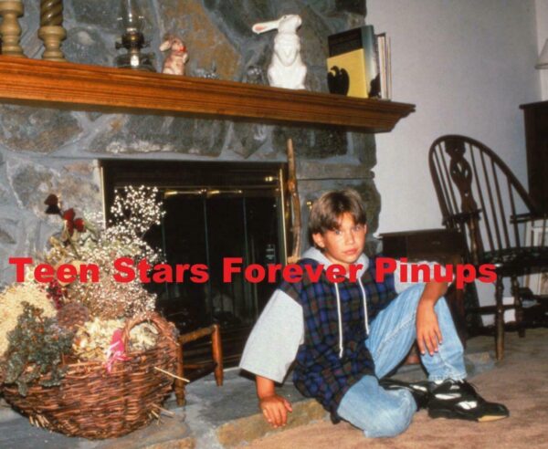 Jonathan Taylor Thomas at home fireplace age 12 90s teen idols