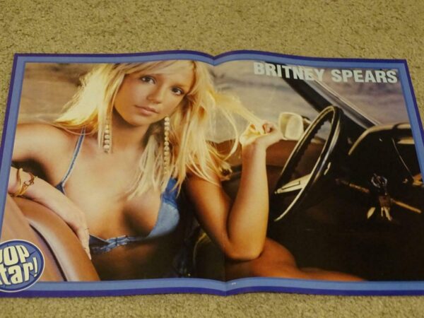 Britney Spears teen magazine poster clipping blue bra Pop Star pop princess