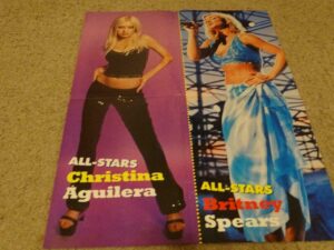 Britney Spears Christina Aguilera teen magazine poster clipping JC Nsync
