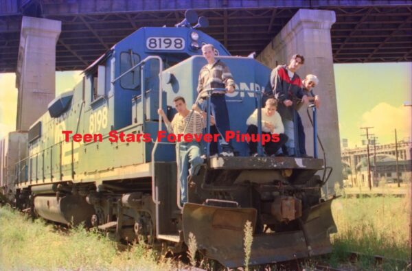 Backstreet Boys 4x6 or 8x10 photo pre fame 1995 Cleveland train under a bridge