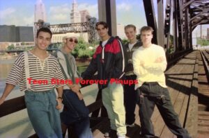 Backstreet Boys bridge Nick Carter pre fame photo teen idols outside teen magazine photo