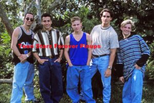 Backstreet Boys pre fame 1994 outside jeans trees BSB teen idols