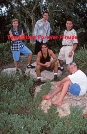 Backstreet Boys 4x6 or 8x10 photo pre fame 1994 Kevin Richardson Nick Carter Howie Dorough Brian Littrell AJ Mclean steps Florida Boyband barefoot