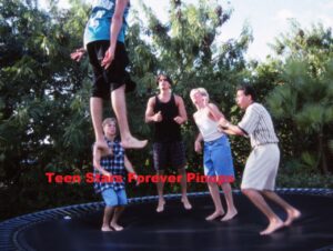 Backstreet Boys trampoline barefoot jumping AJ Mclean Nick Carter Howie Dorough Brian Littrell Kevin Richardson house prefame