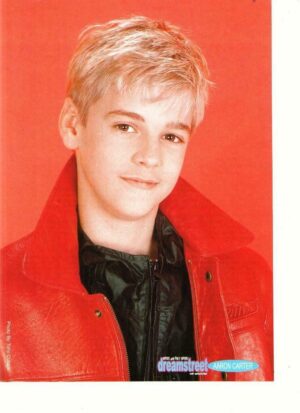 Aaron Carter teen magazine pinup clipping red leather jacket Dream Street Mag