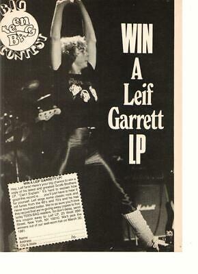 Leif Garrett teen magazine pinup clipping black leather pants Teen Bag