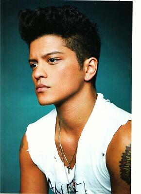 Bruno Mars teen magazine pinup clipping In rock tattoo muscles teen idol