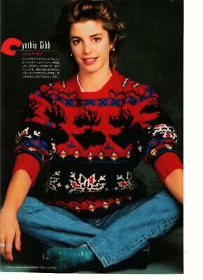 Cynthia Gibb Valeria Golino teen magazine pinup clipping Jeans red sweater
