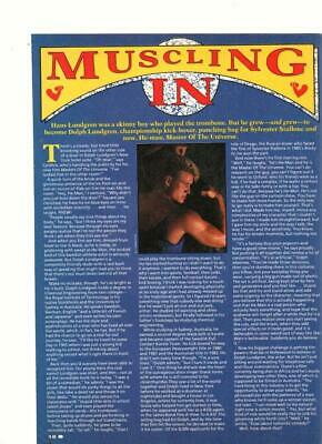 Dolph Lundgren teen magazine pinup clipping muscling in Wow magazine flexing