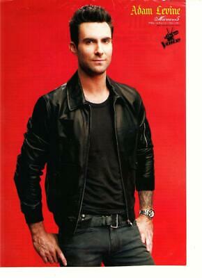 Adam Levine Marron 5 teen magazine pinup clipping leather jacket black jeans