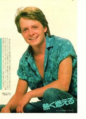 Michael J. Fox teen magazine pinup clipping Back to the Future green open shirt