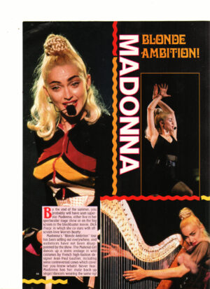 Madonna teen magazine pinup Blonde Ambition