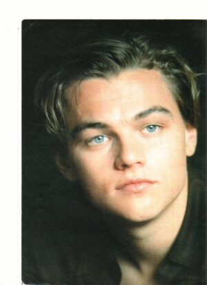 Leonardo Dicaprio teen magazine pinup close up bangs bright eyes