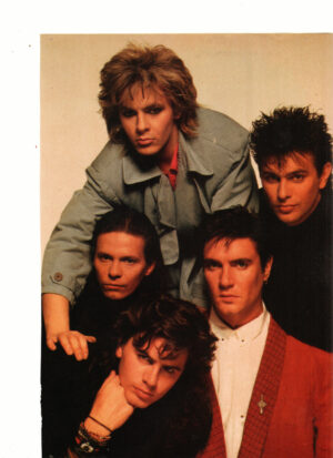 Duran Duran John Taylor teen magazine pinup double sided serious faces