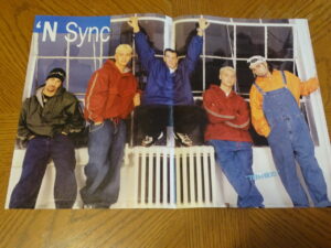 Nsync Spice Girls teen magazine poster hanging out Teen Beat