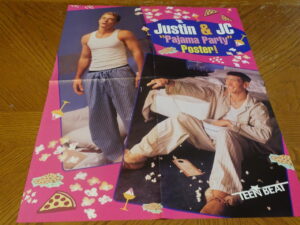 JC Chasez Justin Timberlake Pajama party poster muscles teen idols