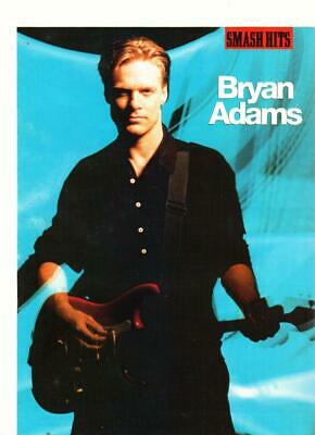 Bryan Adams teen magazine pinup clipping Smash Hits guitar stage 90's