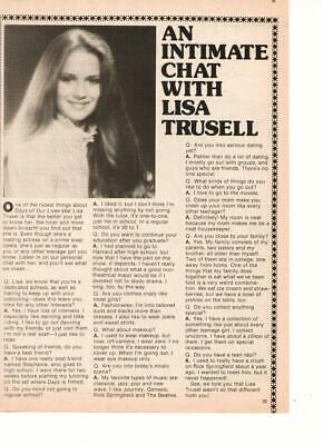 Lisa Trusell teen magazine pinup clipping Days of our lives Teen Beat