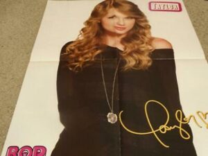 Taylor Swift Big Time Rush teen magazine poster clipping black shirt Bop