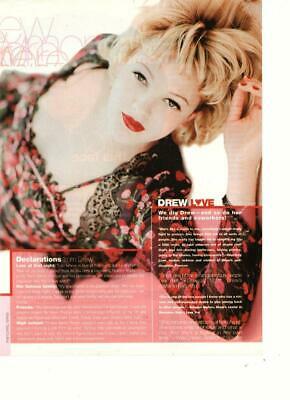 Drew Barrymore teen magazine pinup clipping Lucky You 90's Charlie's angels