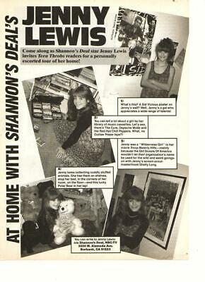 Jenny Lewis teen magazine pinup clipping Teen Set At home with Shannon's Deal