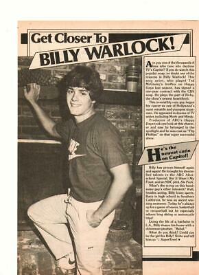 Billy Warlock Justine Bateman teen magazine pinup clipping Happy Days
