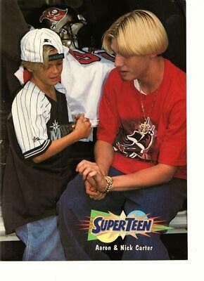 Aaron Carter Nick Carter teen magazine pinup clipping Superteen Backstreet Boys