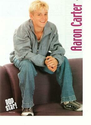 Aaron Carter teen magazine pinup clipping purple couch Pop Star Pop Idol