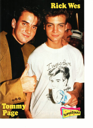 Tommy Page Rick Wes Fed Savage teen magazine pinup Superstars