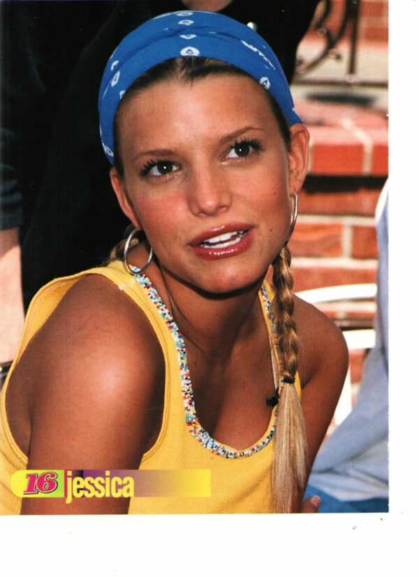 Jessica Simpson yellow shirt 16 magazine teen idol