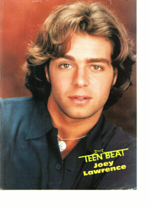 Joey Lawrence teen magazine pinup blue dress shirt Teen Beat