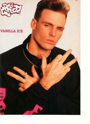 Vanilla Ice teen magazine pinup clipping rings crossed arms Ice Ice baby