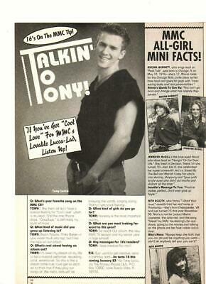 Tony Lucca Running the Halls teen pinup clipping Mickey Mouse Club Teen Beat