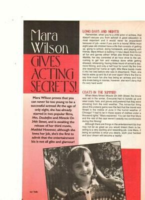 Mara Wilson teen magazine pinup clipping Matilida Tuttti Frutti 90s