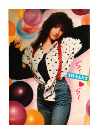 Tiffany teen magazine pinup balloons nice jeans 80's pop singer