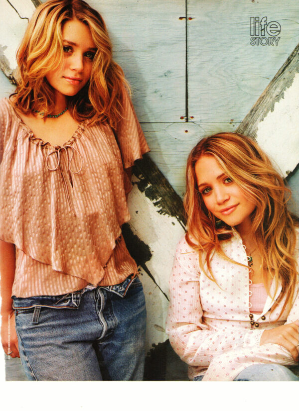 Mary Kate Olsen Ashley Olsen teen magazine pinup white barn Life Story