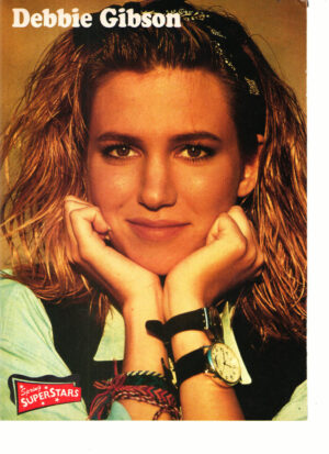 Debbie Gibson Staci Keanan teen magazine pinup hands on her face Superstars
