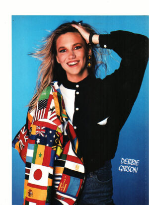 Debbie Gibson teen magazine pinup flag shirt Teen Machine 80's teen idol