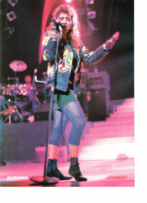 Madonna teen magazine pinup purple pants stage Rock magazine
