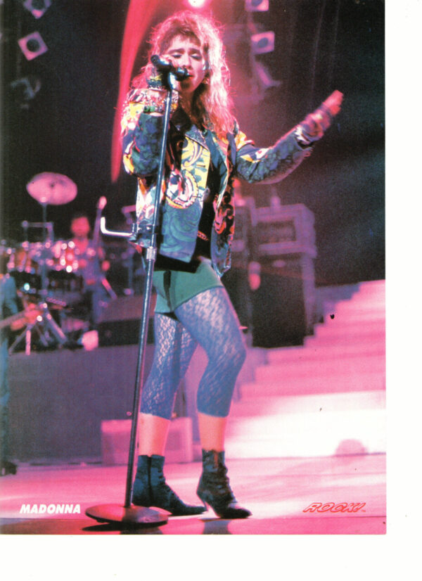 Madonna teen magazine pinup purple pants stage Rock magazine