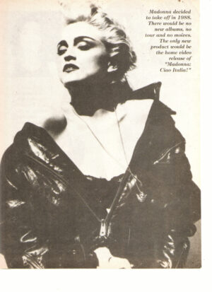 Madonna teen magazine pinup looks tired