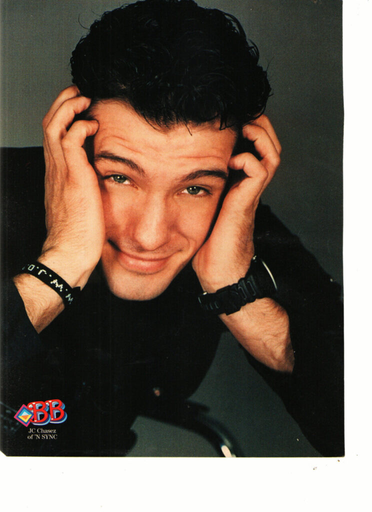 JC Chasez Nsync teen magazine pinup hands on his face BB - Teen Stars ...