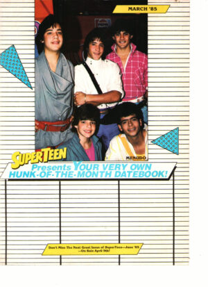 Menudo teen magazine pinup Superteen March 1985