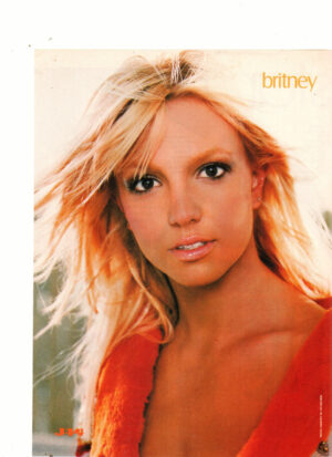 Britney Spears teen magazine pinup red shirt J-14 teen idol
