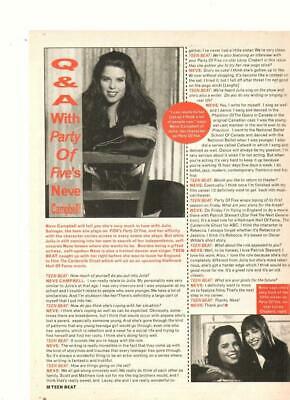 Neve Campbell teen magazine pinup clipping Party of Five Teen Beat
