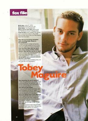 Tobey Maguire teen magazine pinup clipping YM Fox File Spiderman