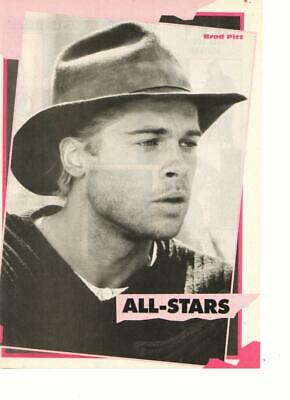 Brad Pitt teen magazine pinup clipping cowboy hat All-Stars Teen idol 90s