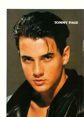 Tommy Page teen magazine pinup clipping leather jacket close up Teen Machine